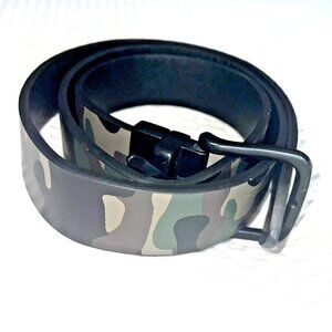 Bundle It! Boys Casual Darkcamo Synthetic Leather Waistband Print Belt Size L